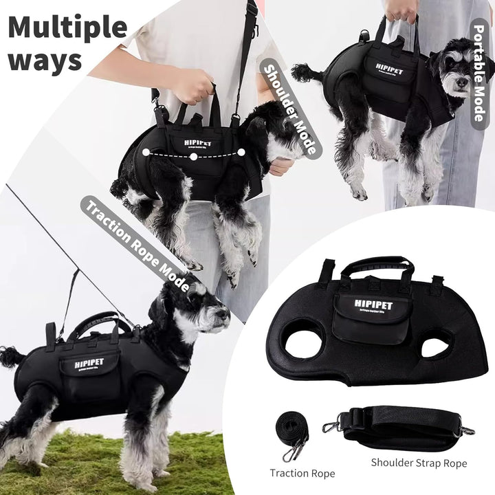 PETCUTE 4 in 1 Hundetragetasche,Hebegeschirr für grosse Hunde,Atmungsaktiv Haustier Umhängetasche Tr
