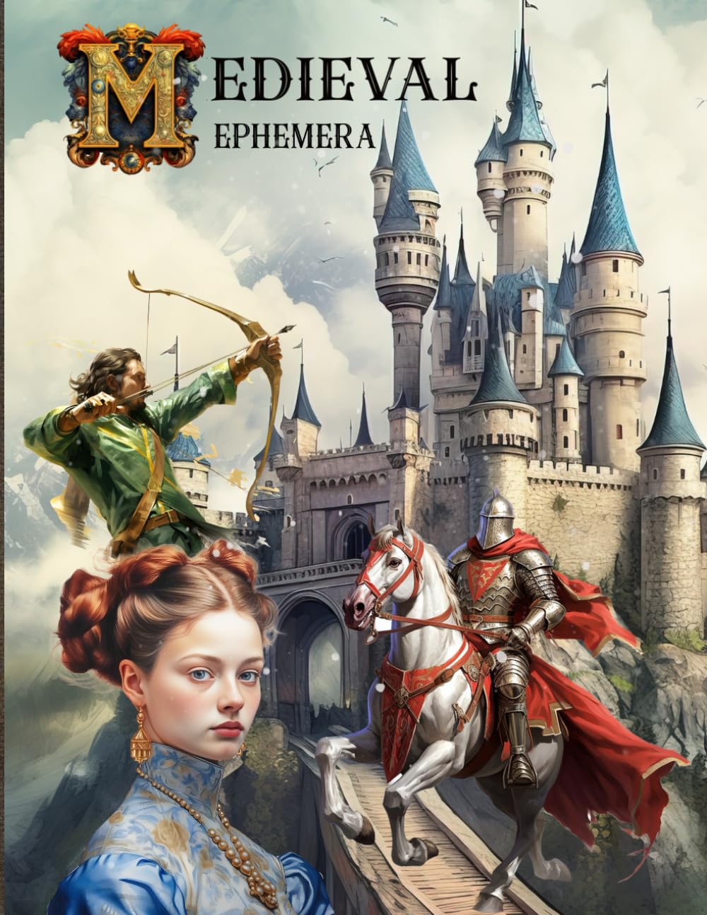 Medieval Ephemera Book: High Quality Images Of Castle and People For Paper Crafts, Scrapbooking, Mix