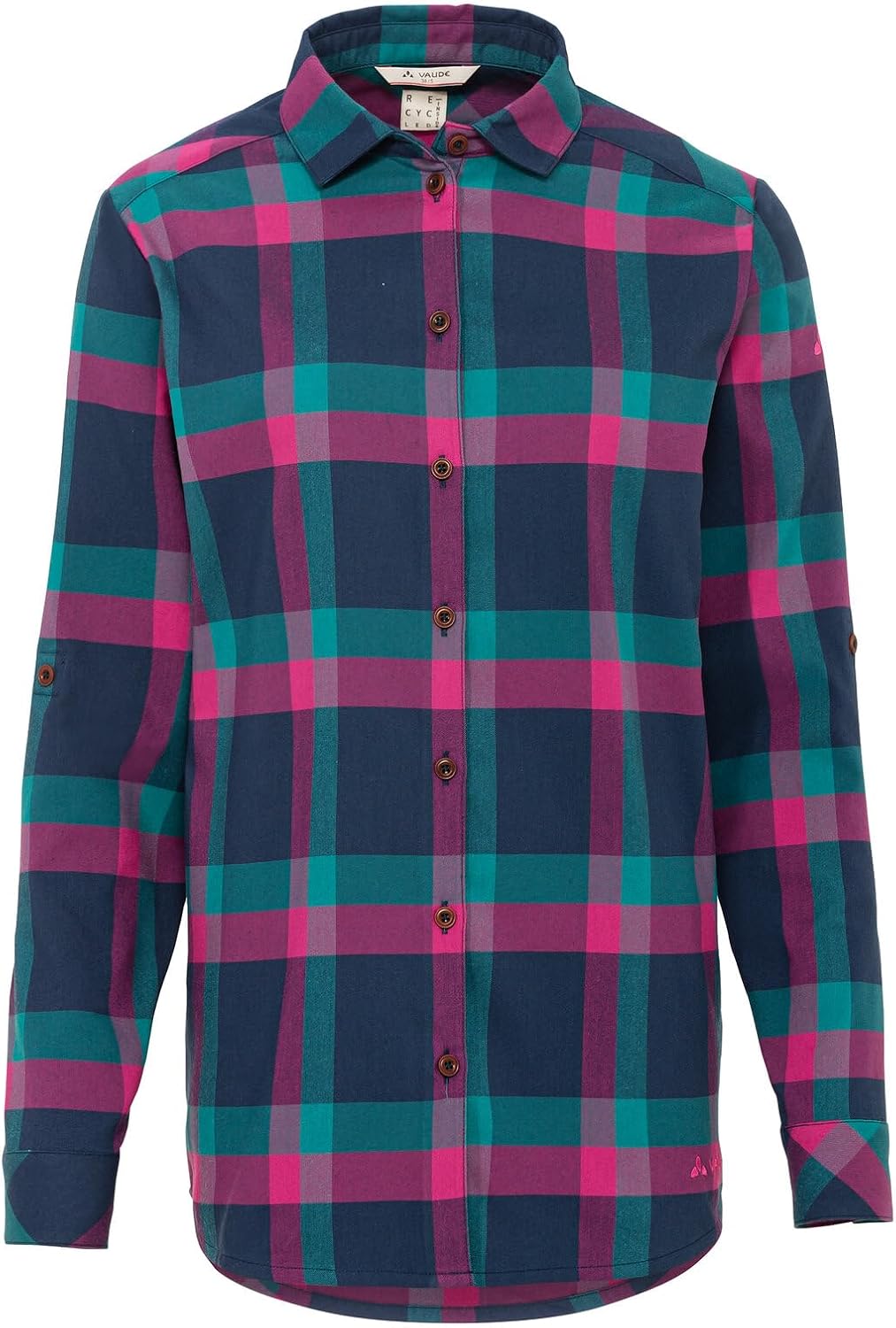 VAUDE Damen Farsund III Bluse Outdoorbluse Hemd 38 Dunkles Meer, 38 Dunkles Meer