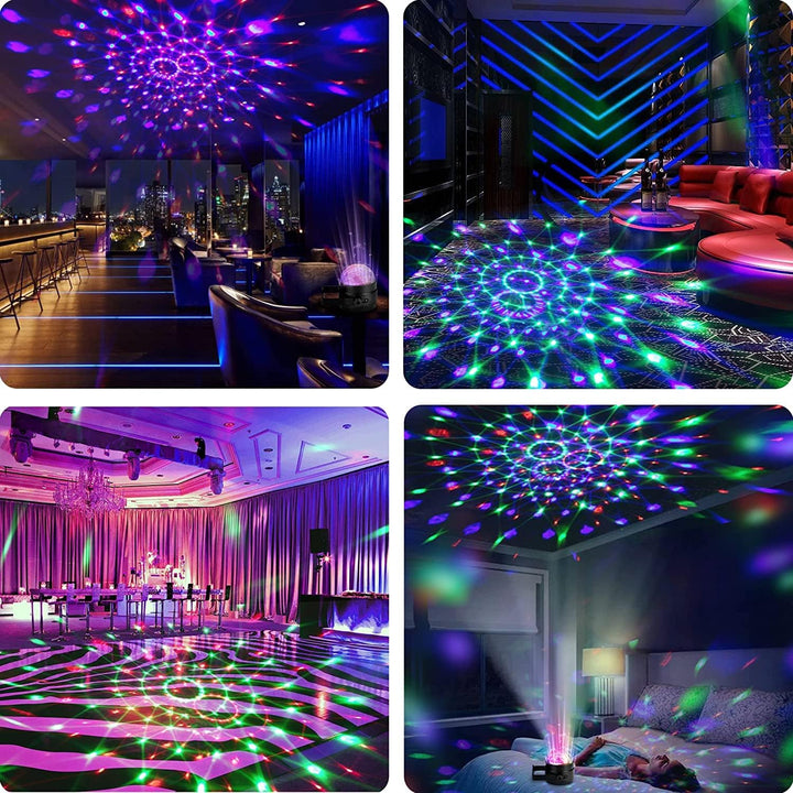 Auton 2 Packungen Discokugel 360° drehbares LED-Discolicht mit Musikaktivierung und Fernbedienung 3