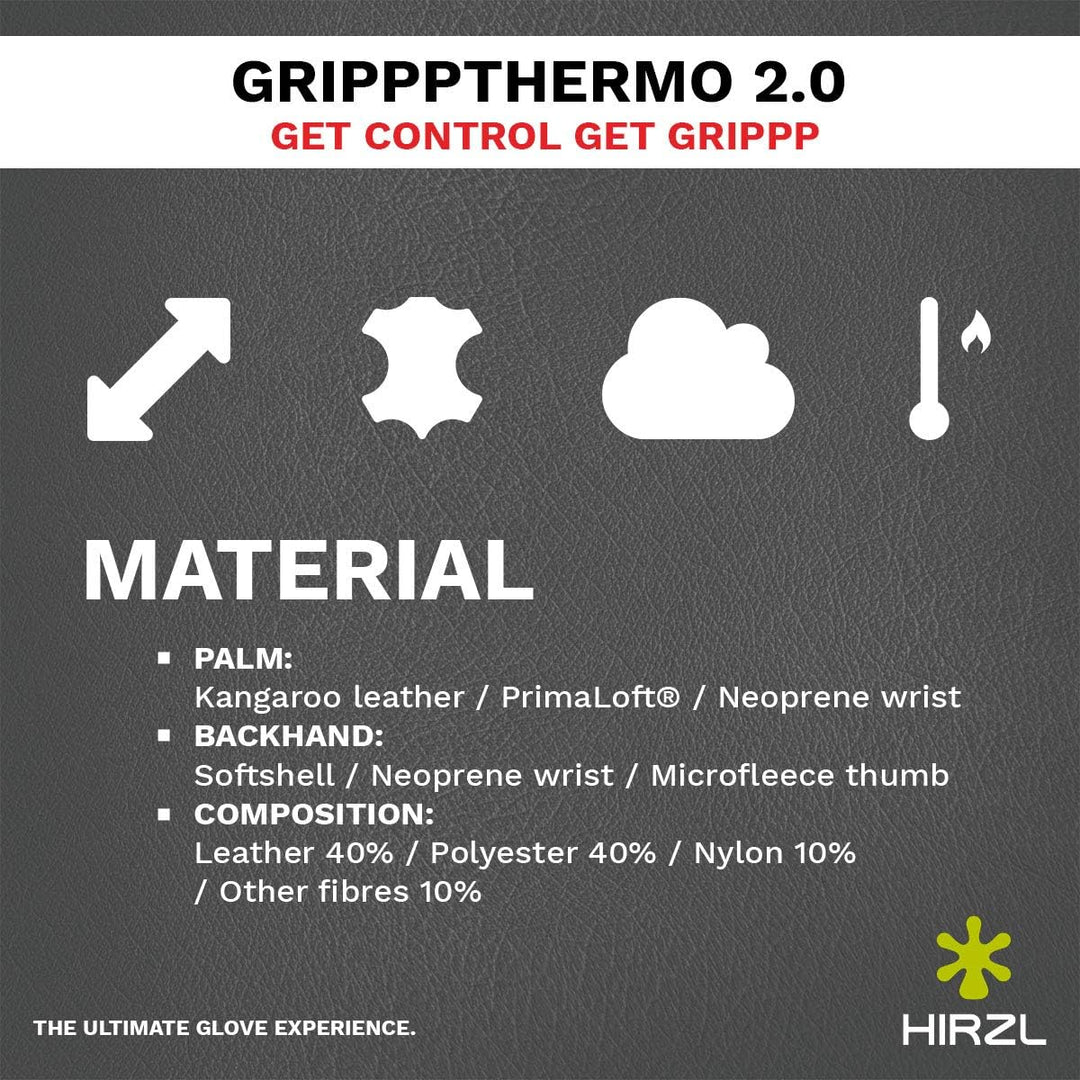 HIRZL Rad Handschuh Grippp Thermo 2.0 Unisex Black-Black XL, 10, XL, 10