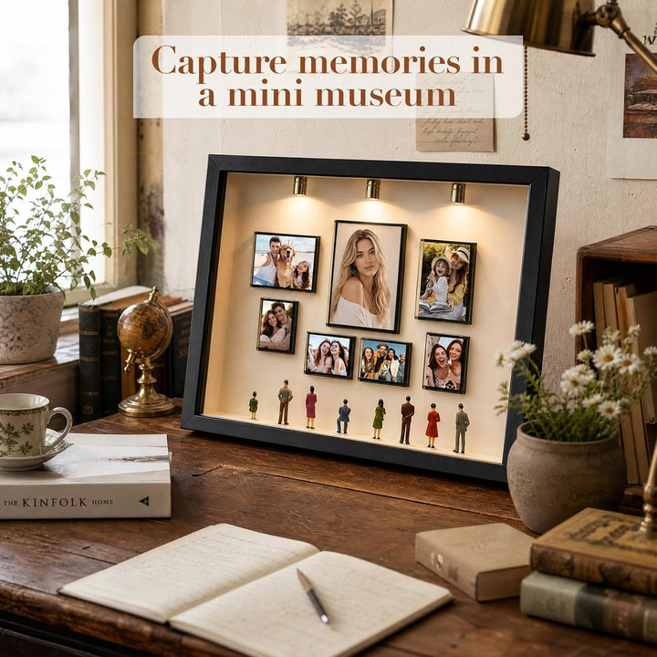 DIY Mini Museum Silhouette Box, Mini Figuren Menschen Museum