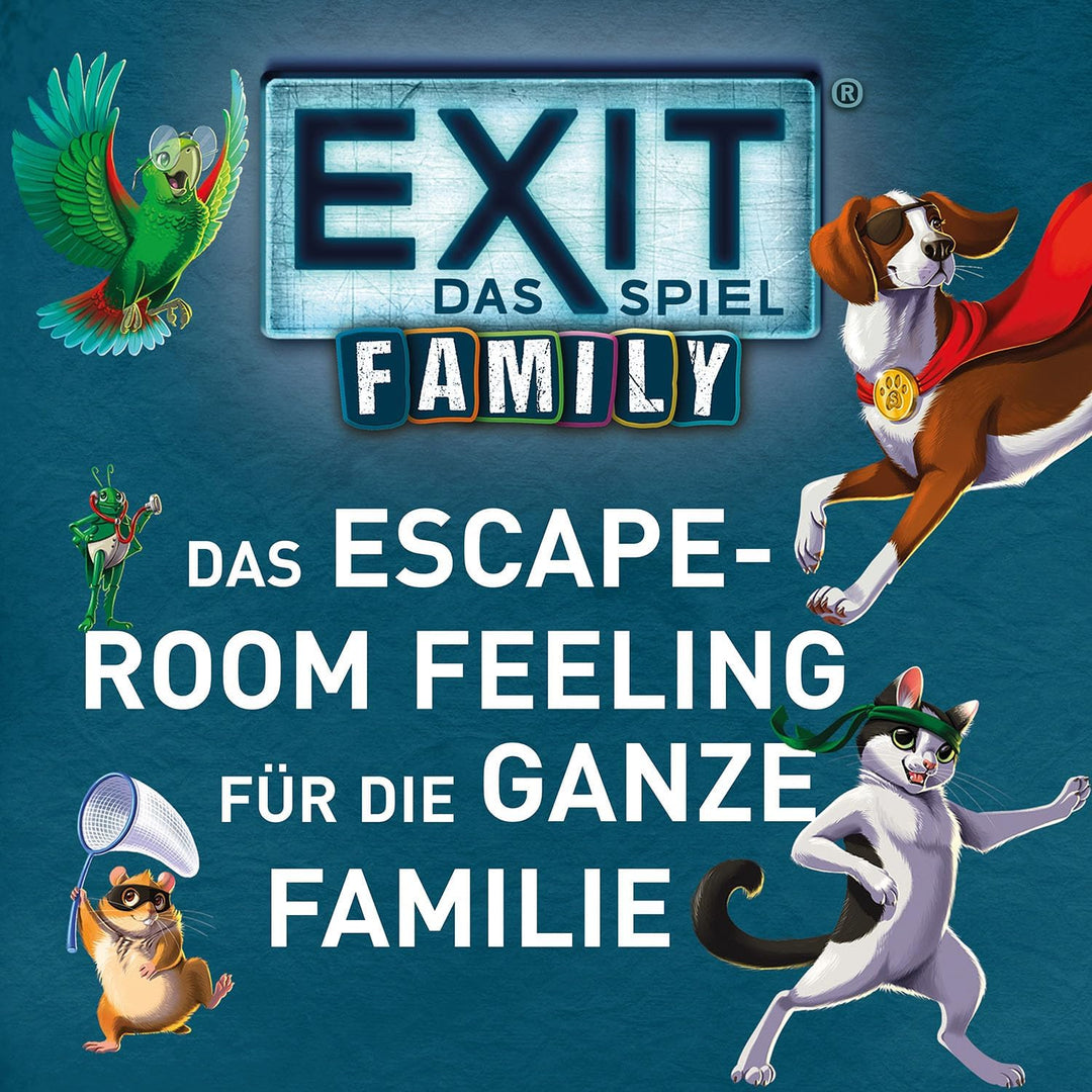 Kosmos 685379 EXIT® - Das Spiel Family, Zwei Rätselabenteuer Backstage Boys + Jahrmarkt im Dunkeln,