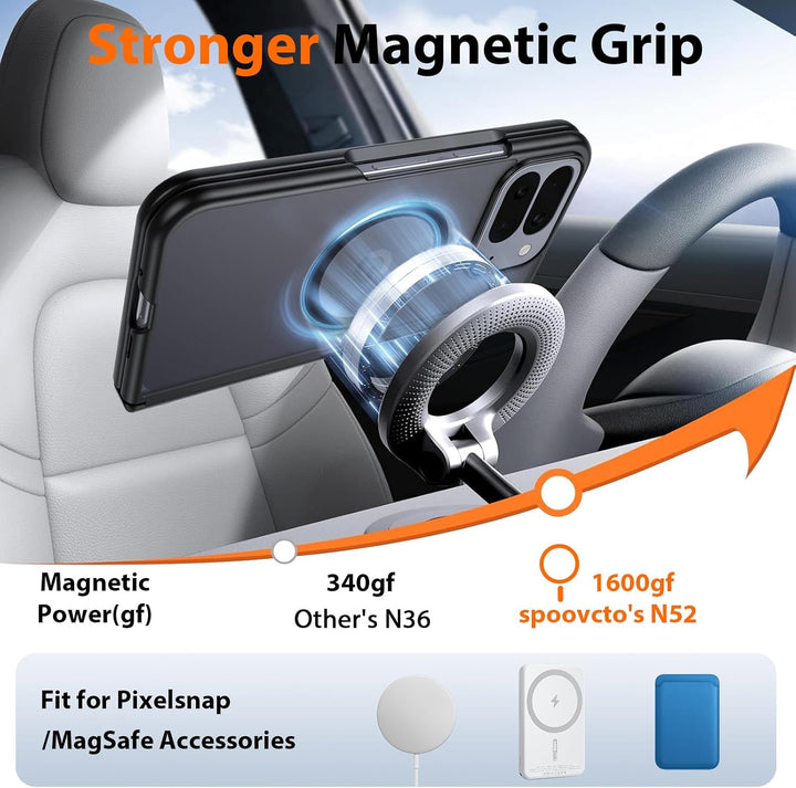 Transparente Magnetische Hülle für Google Pixel 10 Pro Fold: Kompatibel mit MagSafe/Pixelsnap, Stoss