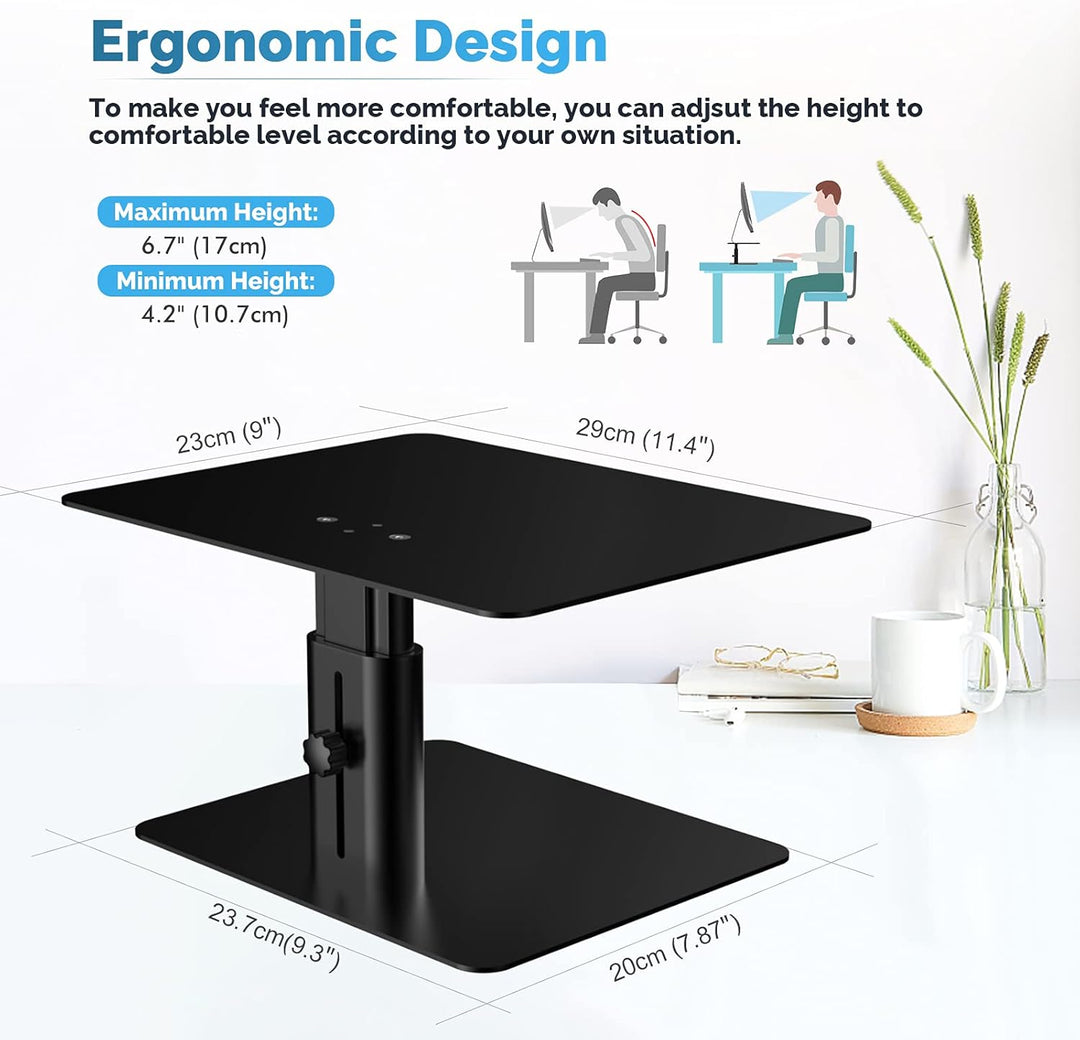 GOKEDA Monitor-Ständer, höhenverstellbar, aus Metall, kompatibel mit Laptop, Computer, Display, iMac