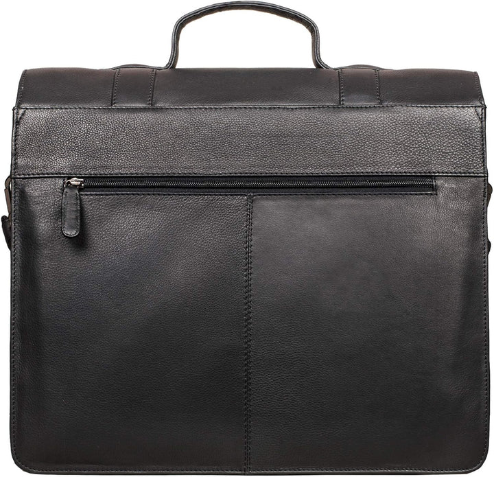STILORD 'Marius' Klassische Lehrertasche Leder Schultasche XL gross Aktentasche zum Umhängen Busines