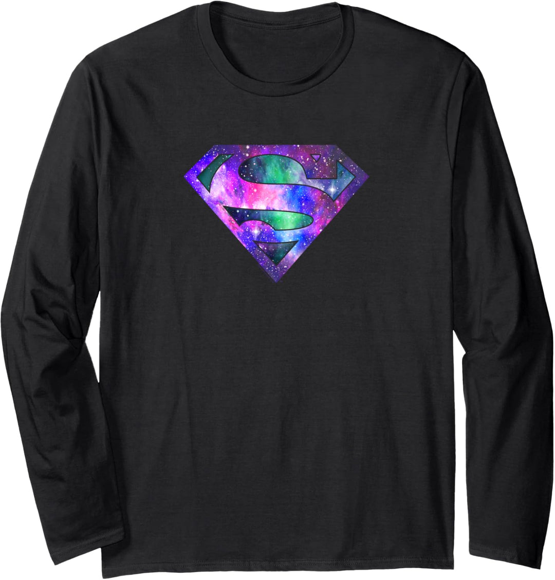 Superman Galaxies Shield Langarmshirt