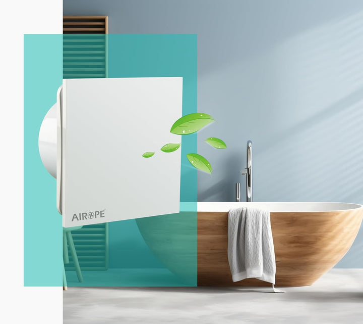 AB-100 mm Abluftventilator,Badlüfter Ventilator mit Rückschlagventil,Low Wattage,Geringer Energiever