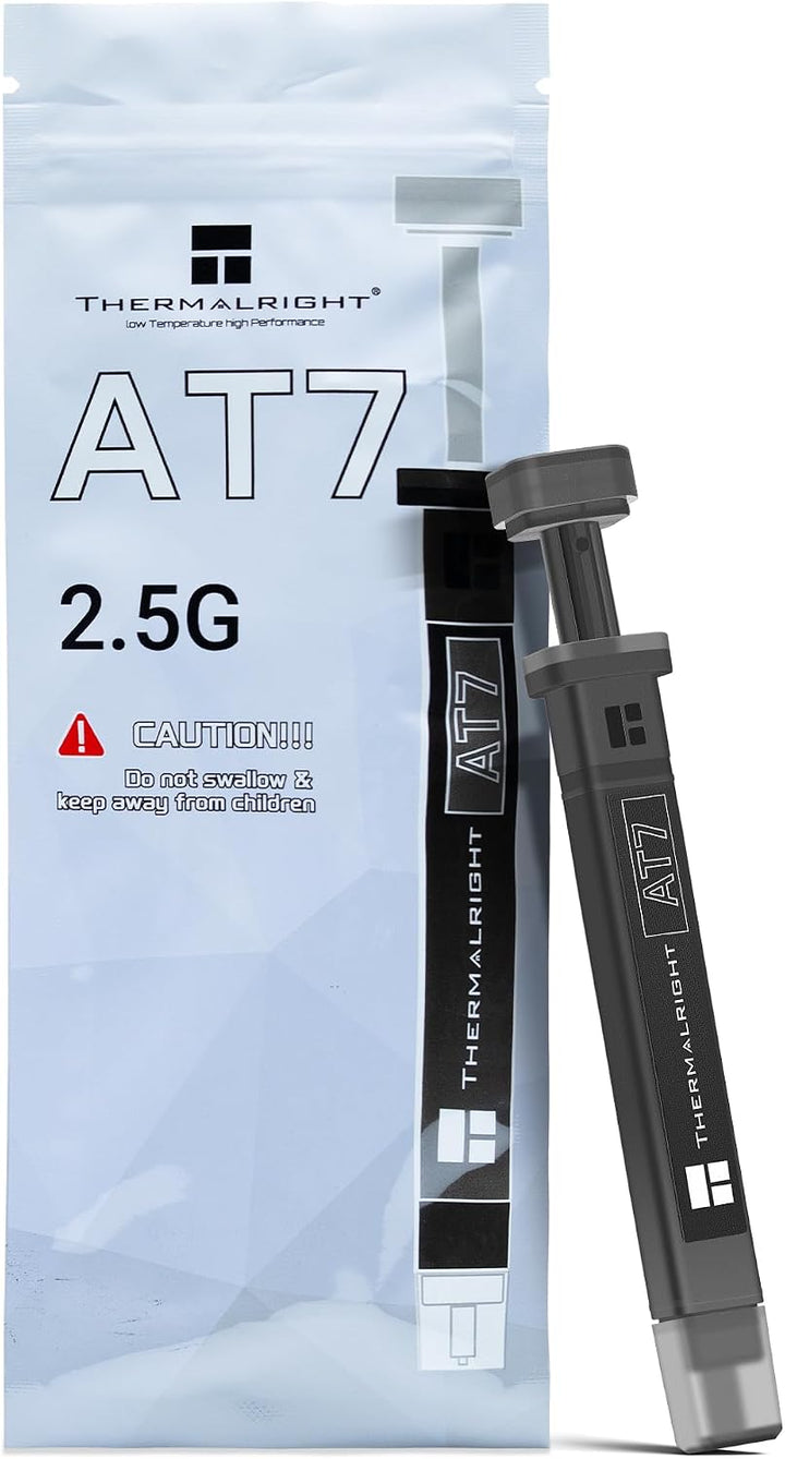 Thermalright AT7 CPU-Wärmeleitpaste 2,5 g, 12,9 W/mK, glatt, leicht zu verteilen, nicht leitend, für