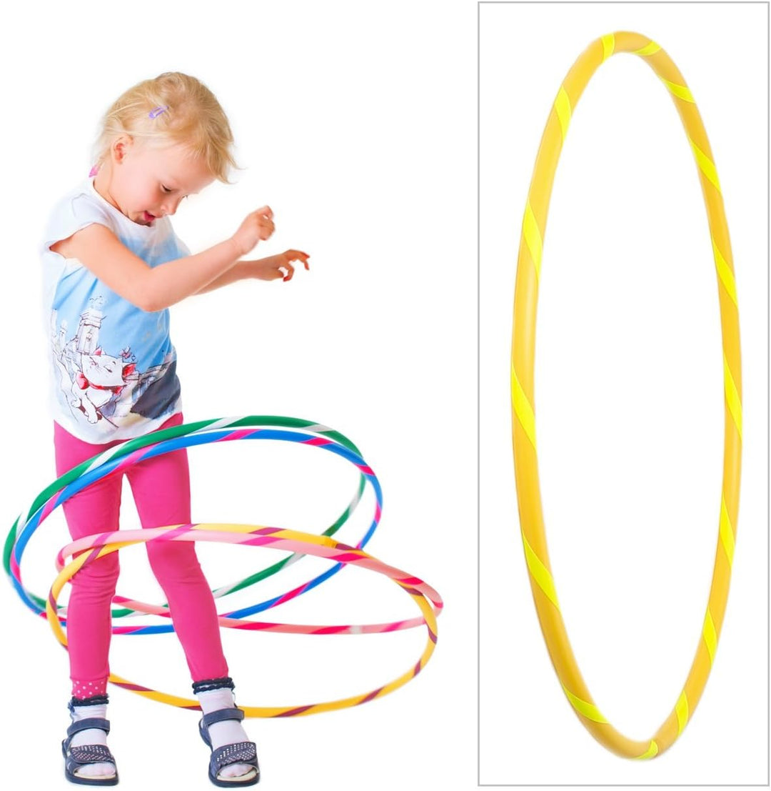HOOPOMANIA Bunter Kinder Hula Hoop [Ø60cm - Ø80cm] Hula Hoop für Kinder in vielen Farben Ø70cm Gelb-