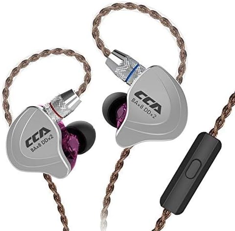 CCA C10 Hybrid-Treiber-In-Ear-Kopfhörer, HiFi-Stereo-Ohrhörer, leistungsstarker Bass, Sport-Headset