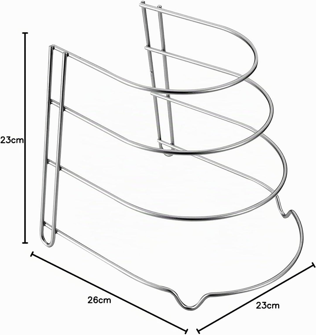 Metaltex 362004039 Canyon Bratpfannenablage 24x26x23cm Polytherm Silber, Silber