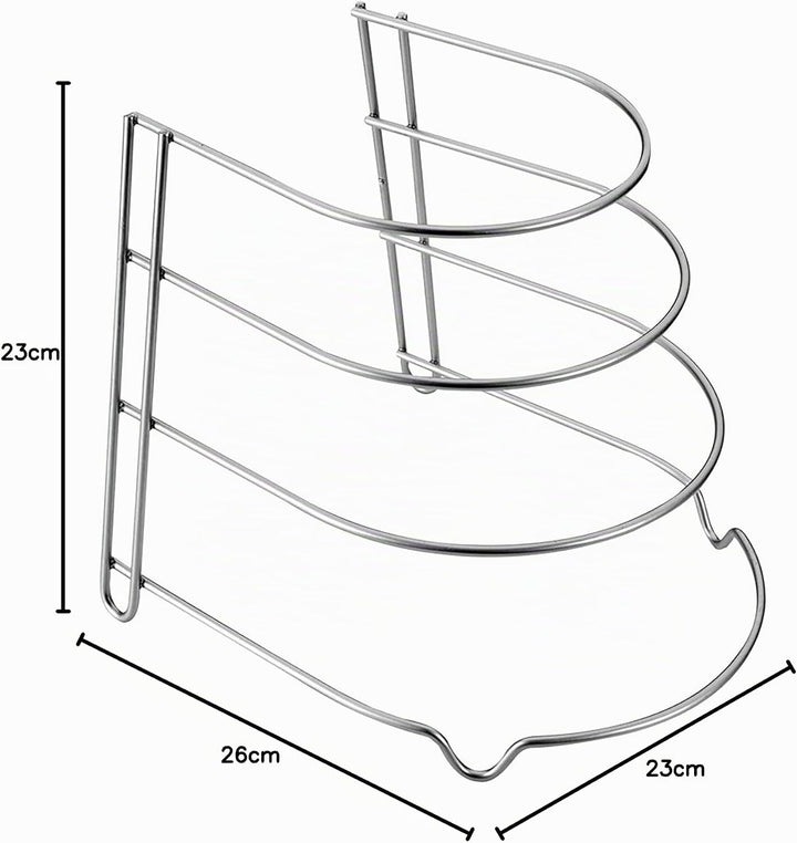Metaltex 362004039 Canyon Bratpfannenablage 24x26x23cm Polytherm Silber, Silber