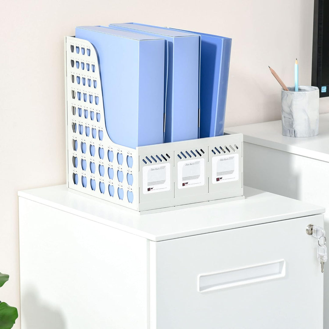 Vinsetto Rollcontainer Aktenschrank mit 2 Schubladen Abschliessbarer Rollschrank Bürocontainer Büros