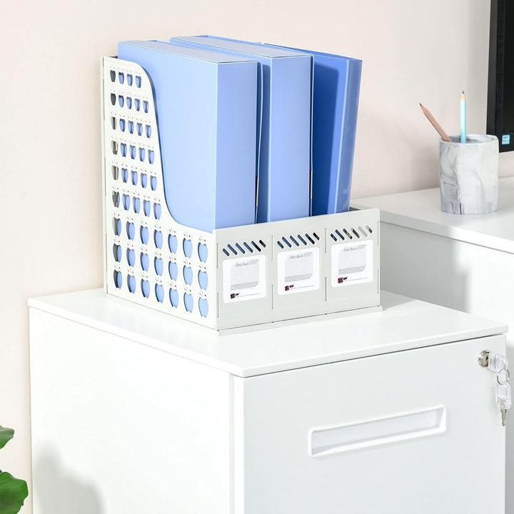Vinsetto Rollcontainer Aktenschrank mit 2 Schubladen Abschliessbarer Rollschrank Bürocontainer Büros
