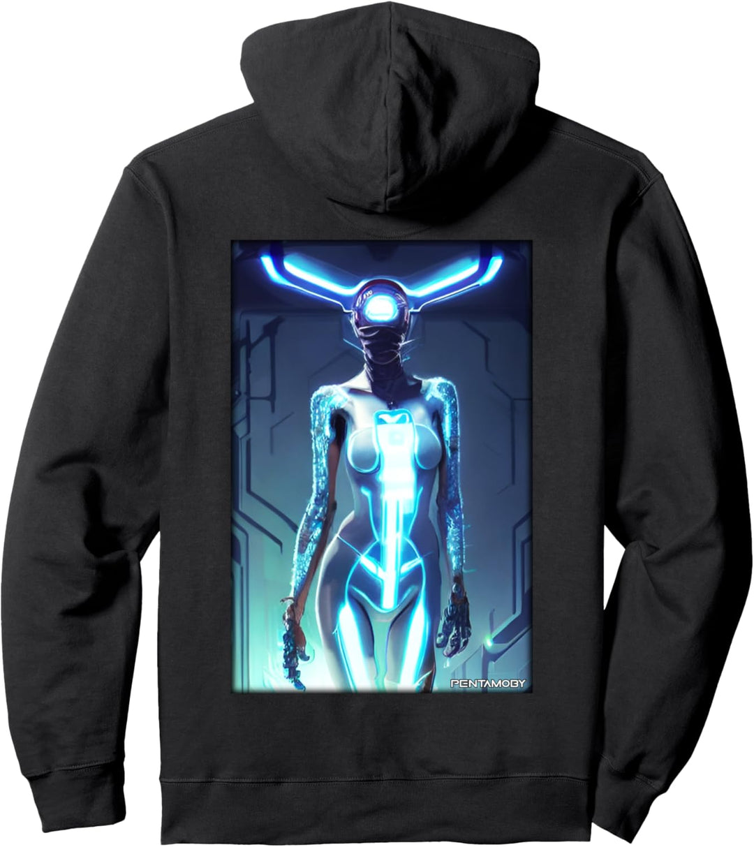 Roboter Zukunft Technik Wissenschaft Sci-Fi Maschine Pullover Hoodie