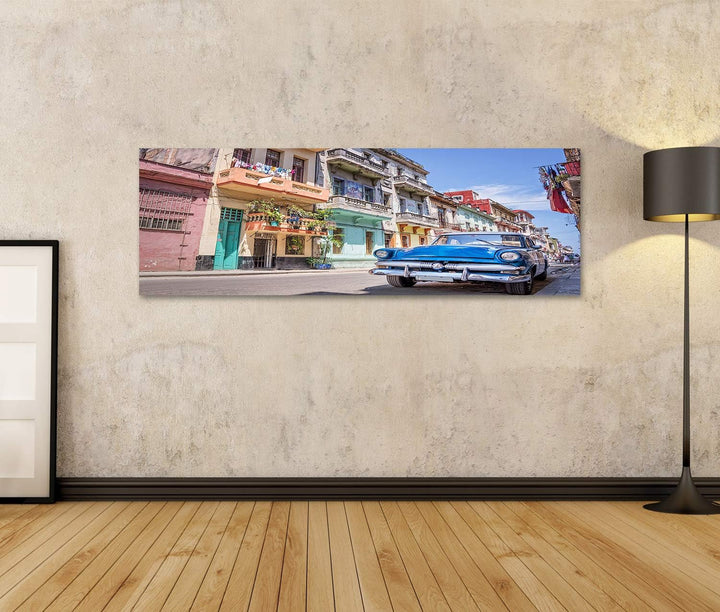 islandburner Bild auf Leinwand Oldtimer Klassisches Amerikanisches Auto Havanna Kuba Bilder Wandbild
