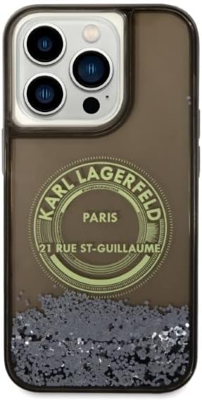 KARL LAGERFELD KLHCP14LLCRSGRK Hülle für iPhone 14 Pro 6,1" Schwarz hardcase Liq