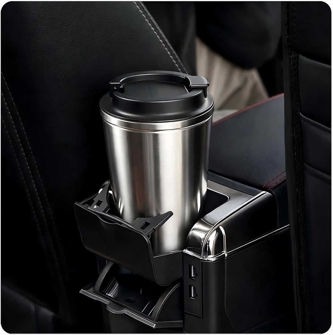 für Berlingo 2010 - 2020 Armlehne Mittelkonsole Aufbewahrungsbox Drehbar Mit Getränkehalter Doppelsc