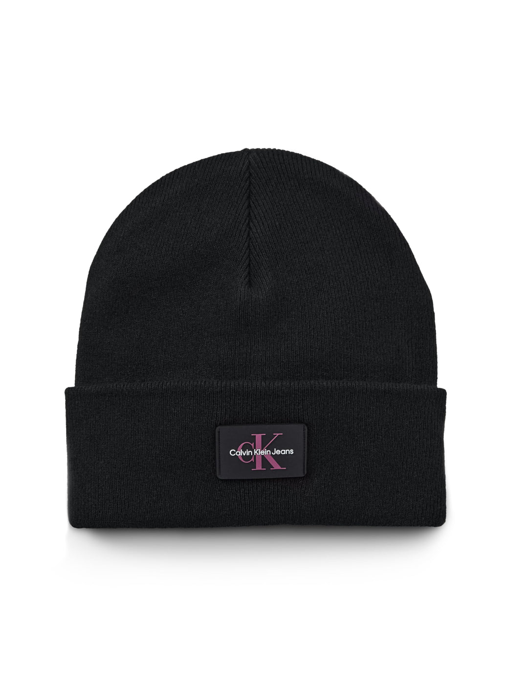 Calvin Klein Damen MONOLOGO Rubber Beanie Baby Hut, Black,