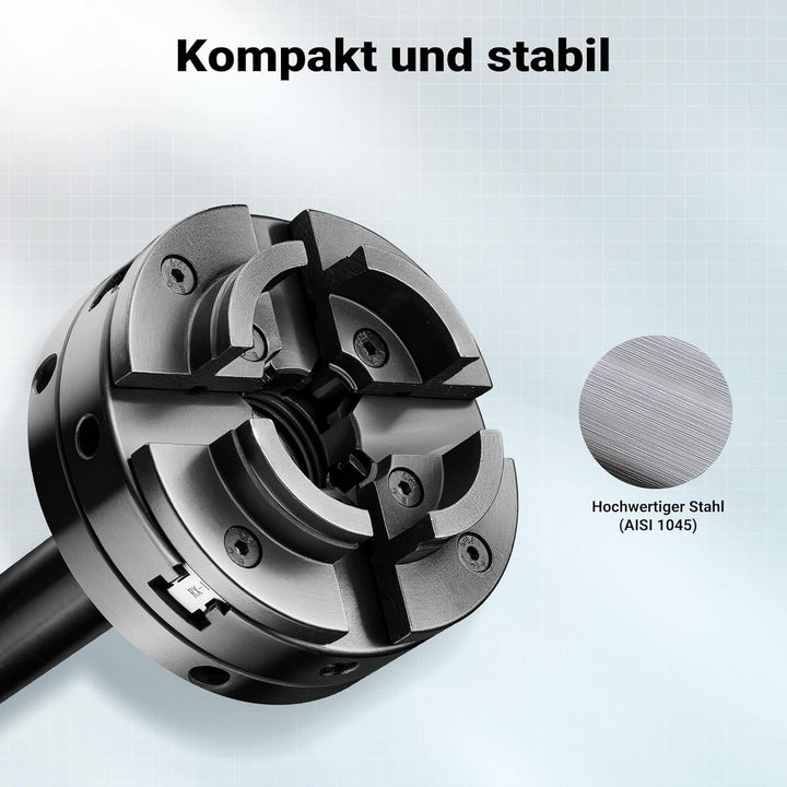 Wiltec Ersatz Spannfutter für Drechselbank, Drechselfutter passend für M33 x 3,5-Gewinde, Backenfutt