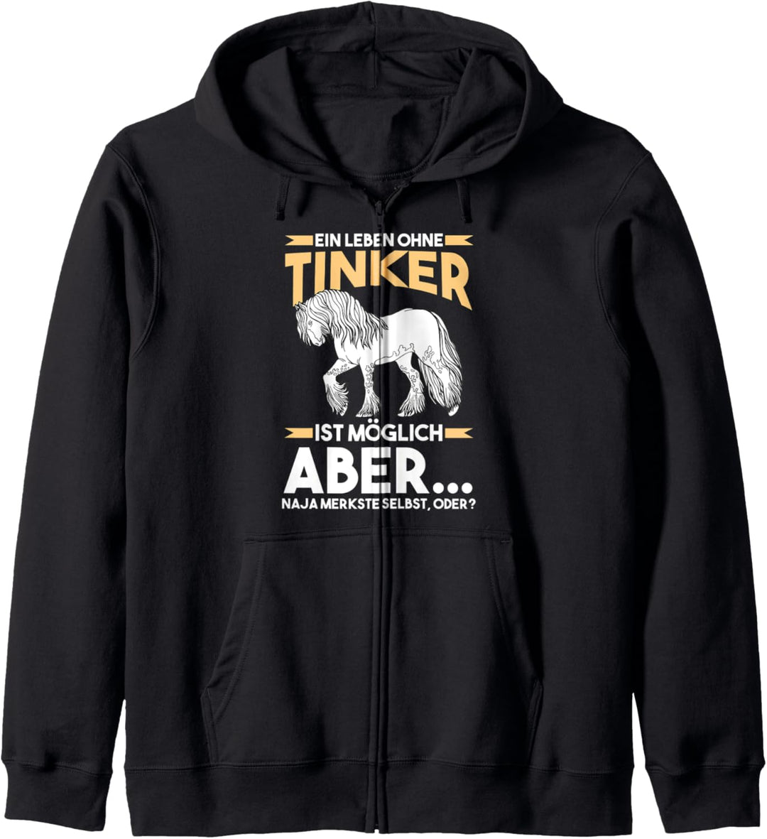 Reitlehrer Tinker Pferd Kapuzenjacke