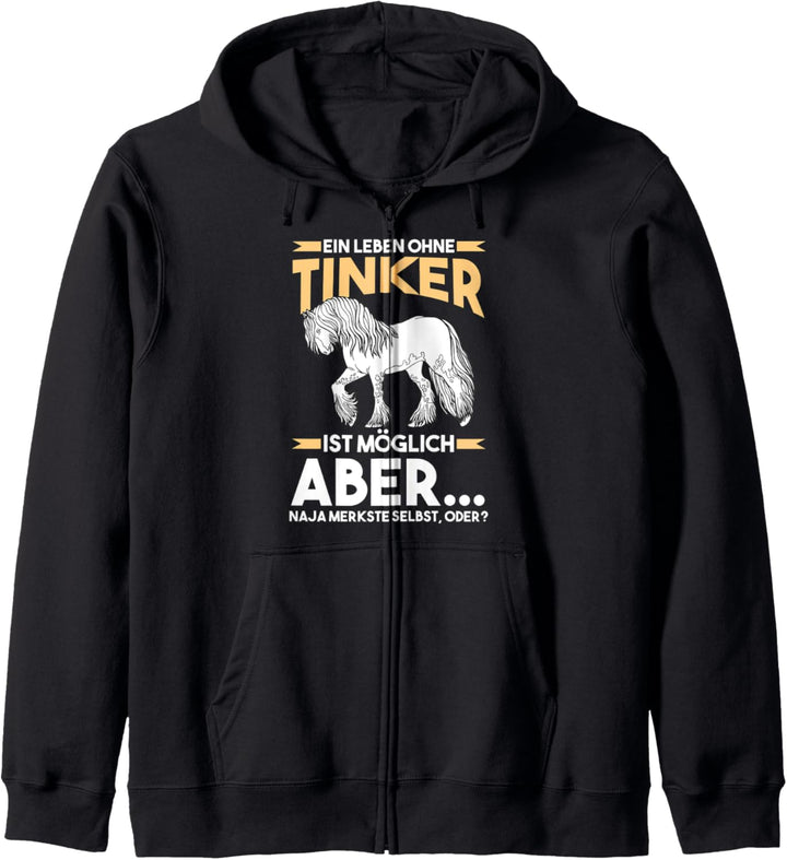 Reitlehrer Tinker Pferd Kapuzenjacke