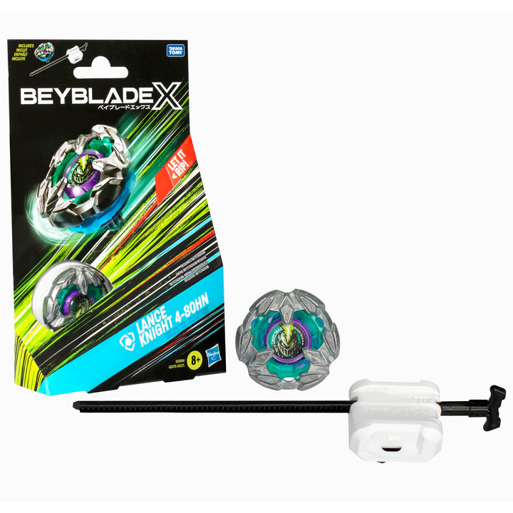 Beyblade X Lance Knight 4-80HN Starter Pack Kreisel und Starter, Abwehr-Typ mit X-Celerator, mit 2 K