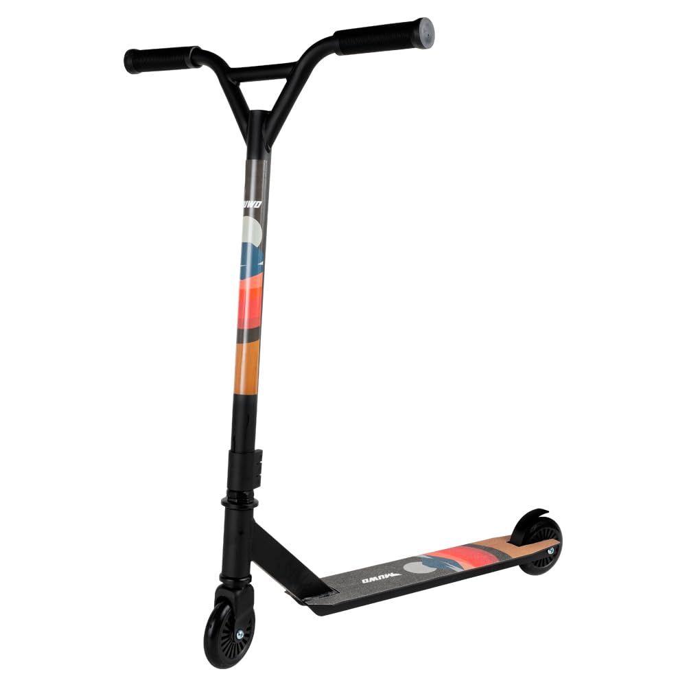 MUWO Halfpipe Stunt Scooter - Robuster Tretroller für Action und Tricks. Mit Rutschfester Trittfläch