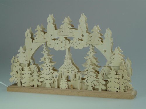 Original Erzgebirgischer Marken Schwibbogen Lichterbogen 50 X 31 cm S50-B_46