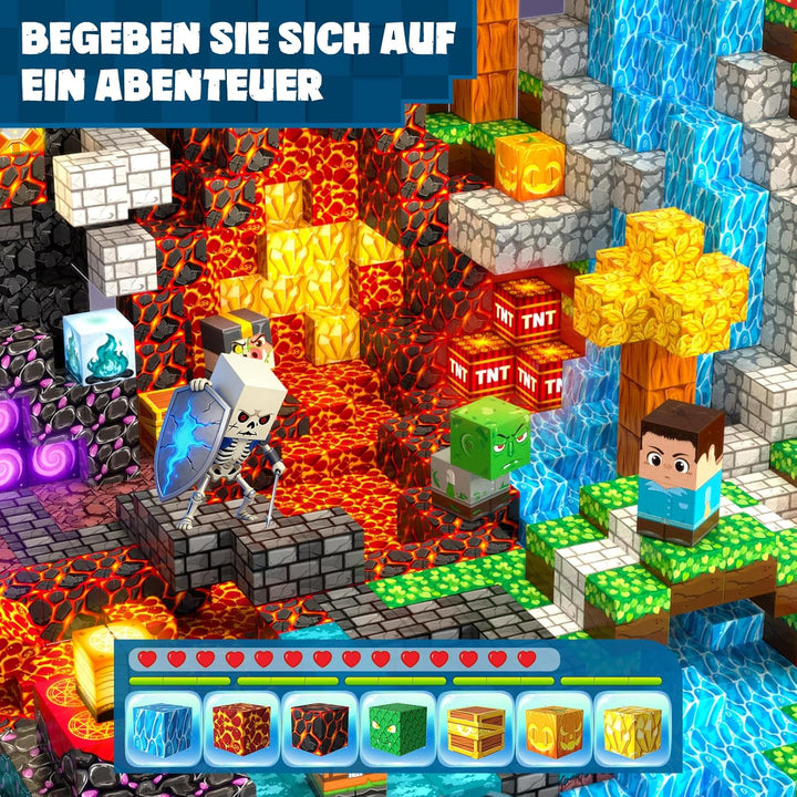 Magnetische Bausteine 220 PCS 2CM Magnetbausteine für Kinder ab 3 Jahre Blocks, Montessori Spielzeug