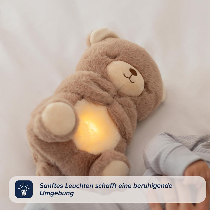 Nuby Mein Beruhigender Kuschelbär – Gute-Nacht-Kuscheltier – Musik- und Leuchtendes Baby-Nachtlicht