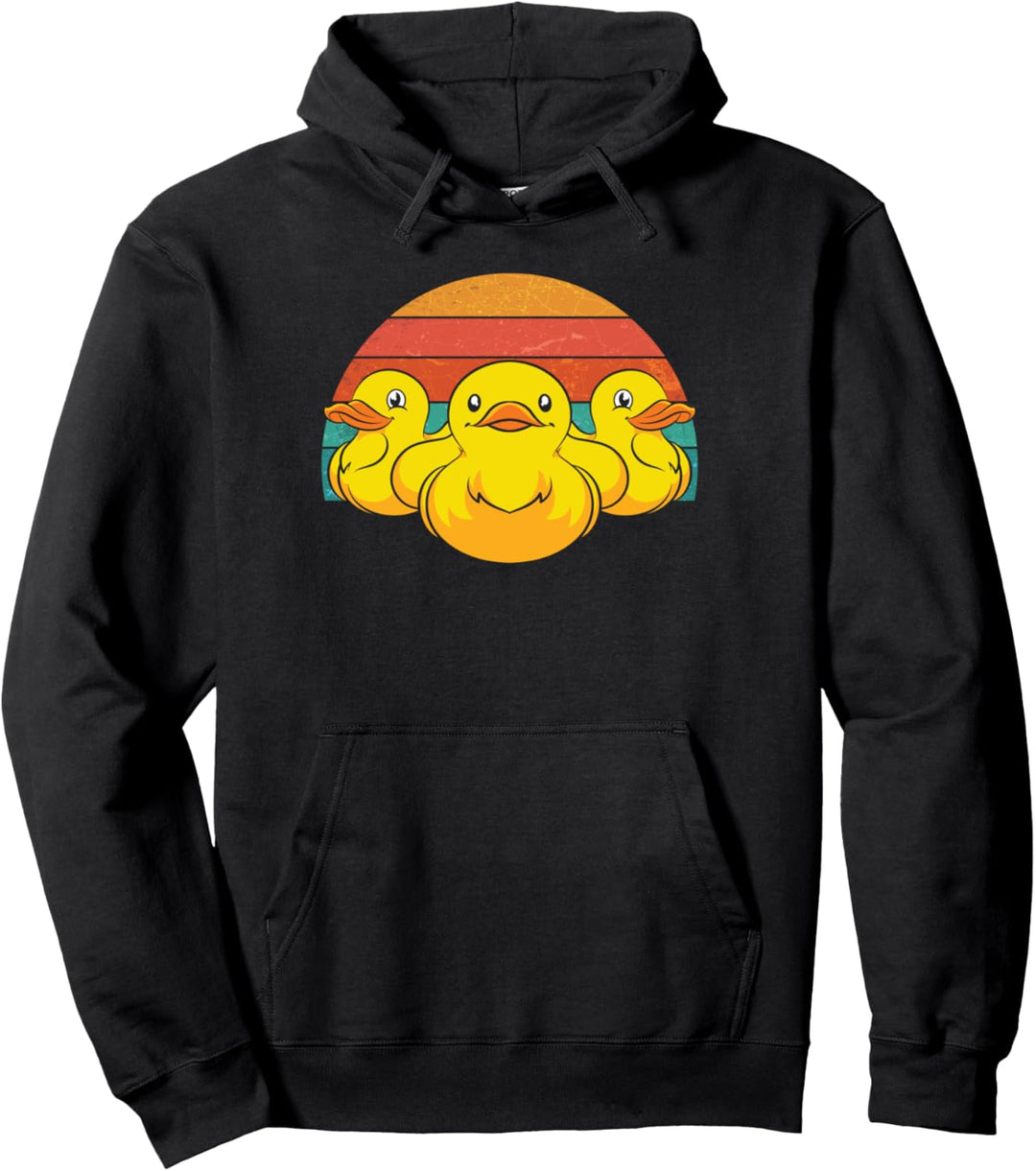 Retro Badeente Badespielzeug Gummiente Quietscheentchen Pullover Hoodie