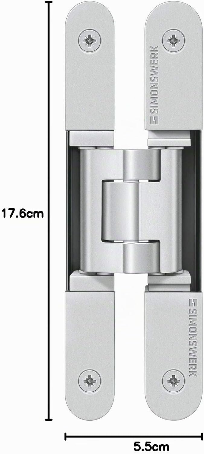 Simonswerk 5 400679 0 12402 Türband TECTUS TE 240 3D N, verdeckt f. stumpfe Türen, silberfärbig besc