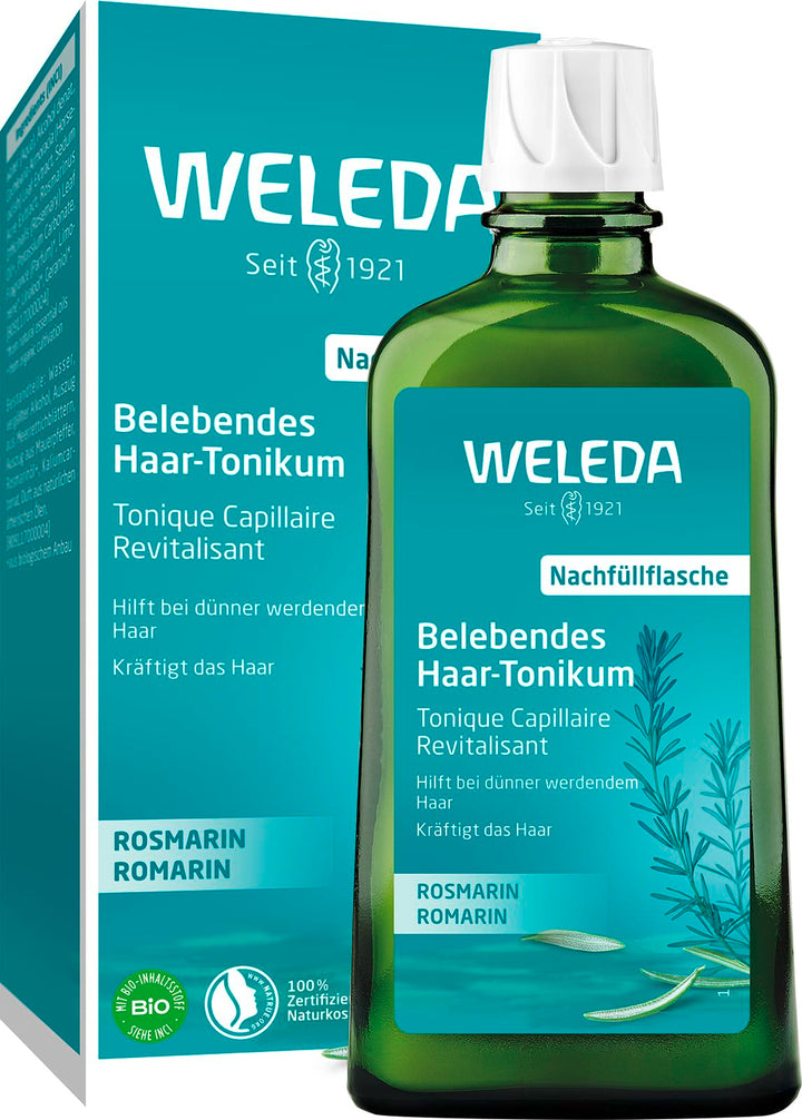 WELEDA Bio Rosmarin Haartonikum - Naturkosmetik Haarwasser Tonikum mit Rosmarinöl hilft bei dünner w