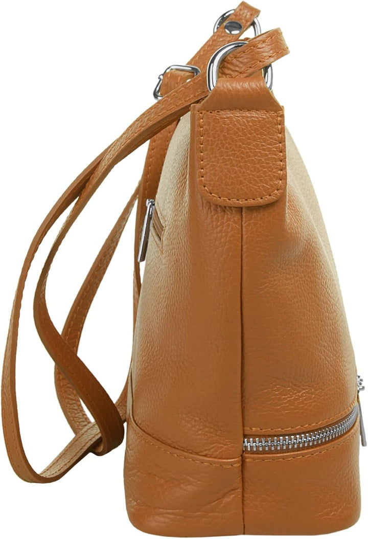Cluty Umhängetasche echt Leder Damen | Made in Italy, verstellbarer Schultergurt, Handtasche mit Rei