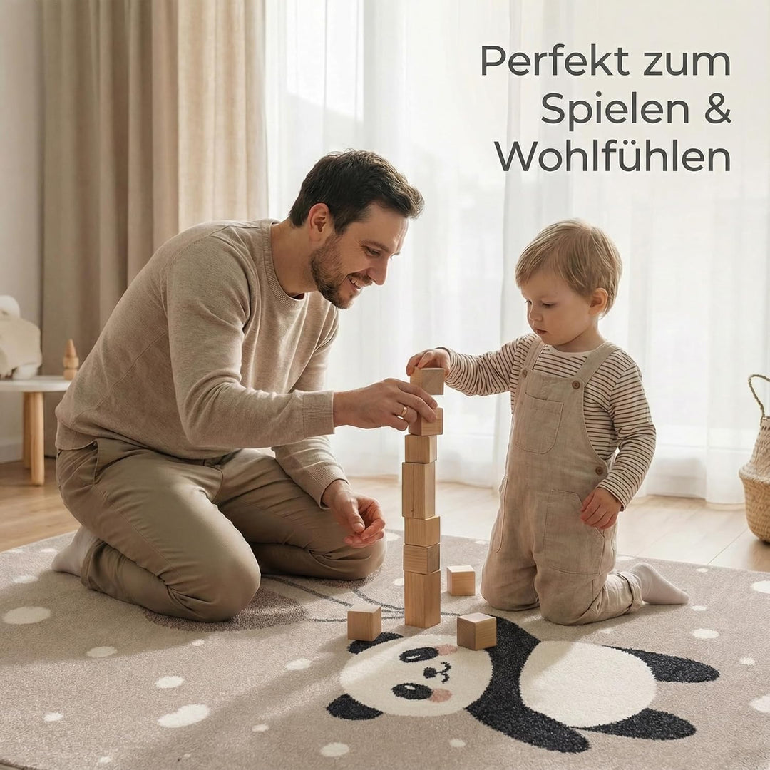 Jimri Teppich Kinderzimmer - Teppiche für Kinderzimmer, Kinderteppich, Kinderteppich Mädchen, Bär, P