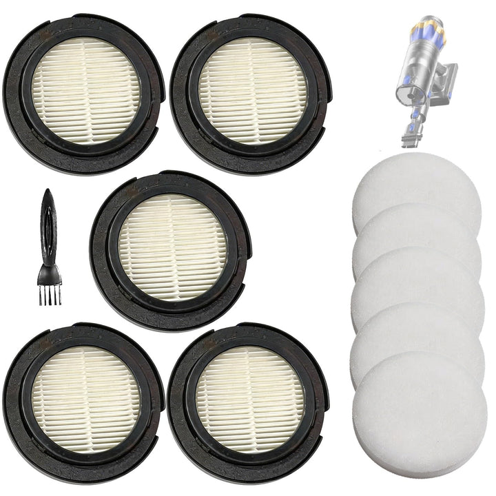 5 Bluelink Zenith G10 Hepa-Ersatzfilter und 5 Schwämme, kompatibel mit kabellosen Staubsaugern, Zeni