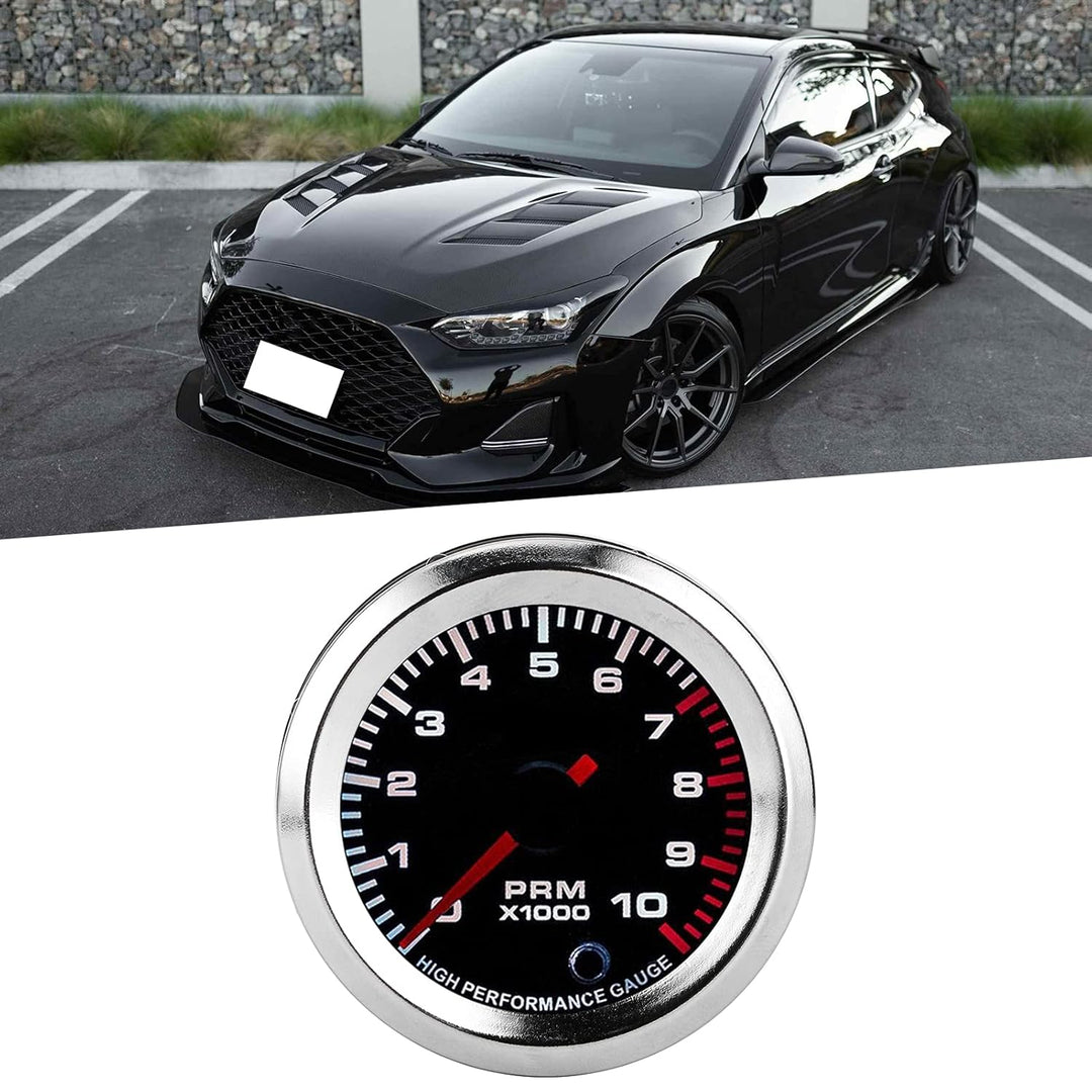 Fydun Auto Drehzahlmesser 52mm/2in Universal 7 Farben Tacho Drehzahlmesser Mit Messbereich 0‑10000 U
