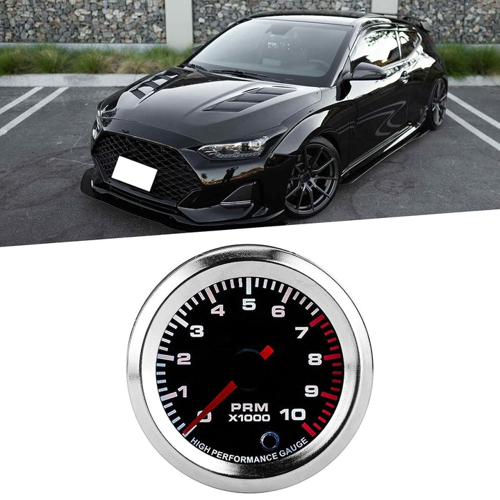 Fydun Auto Drehzahlmesser 52mm/2in Universal 7 Farben Tacho Drehzahlmesser Mit Messbereich 0‑10000 U