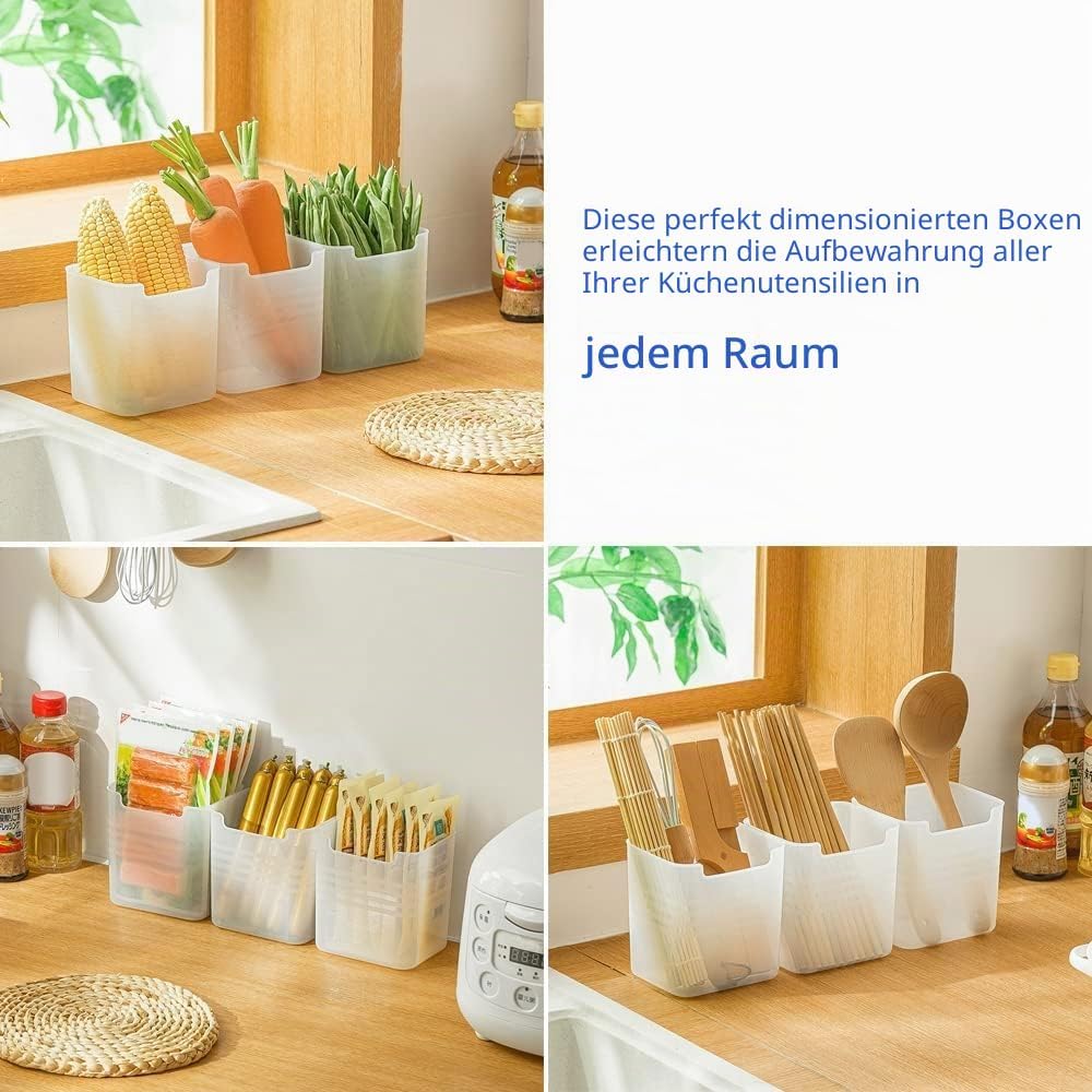 Poeland Kühlschrank-Organizer-Box, Kühlschrank-Seitentür, Aufbewahrungsbehälter, Kunststoff, durchsc
