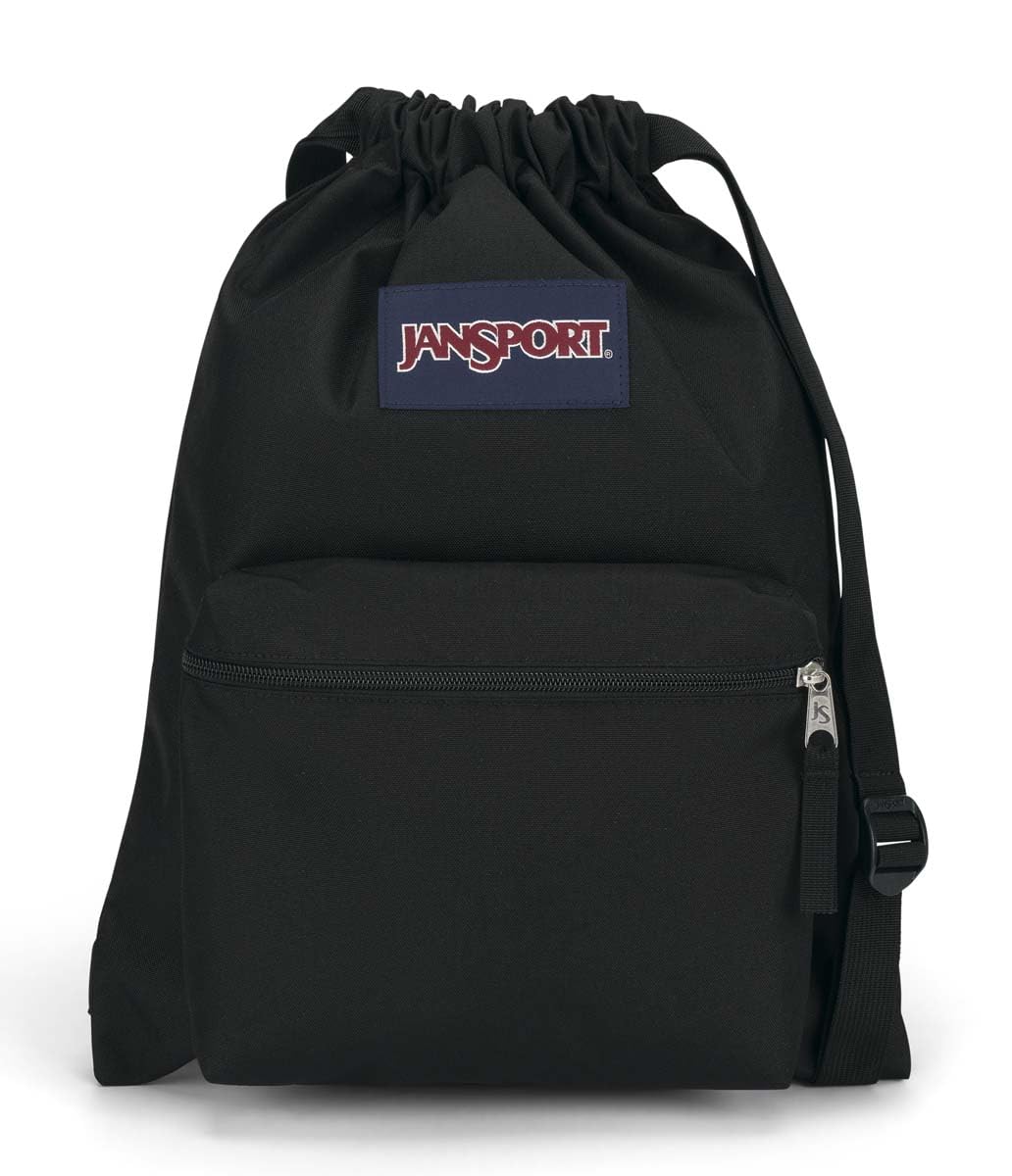 JanSport DRAWSACK Kleiner Rucksack,Black Schwarz, Schwarz