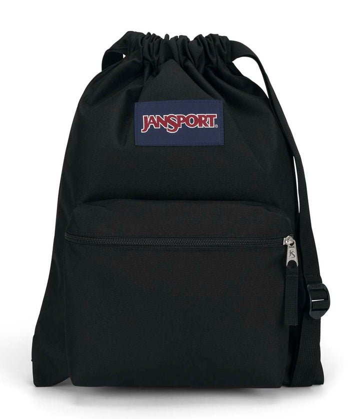 JanSport DRAWSACK Kleiner Rucksack,Black Schwarz, Schwarz