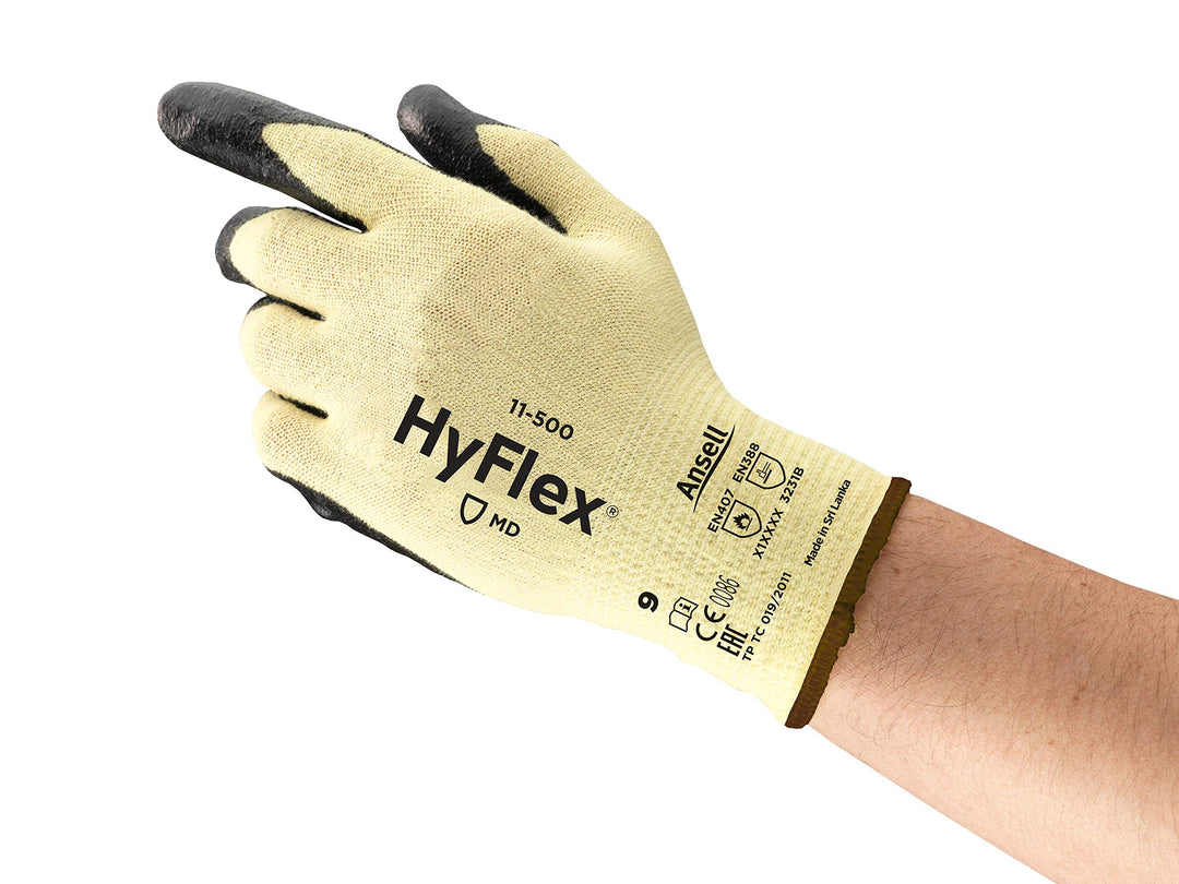 Ansell HyFlex 11-500 Schnittschutz Arbeitshandschuhe, Mechanikschutz, Industrie und Mechaniker Hands