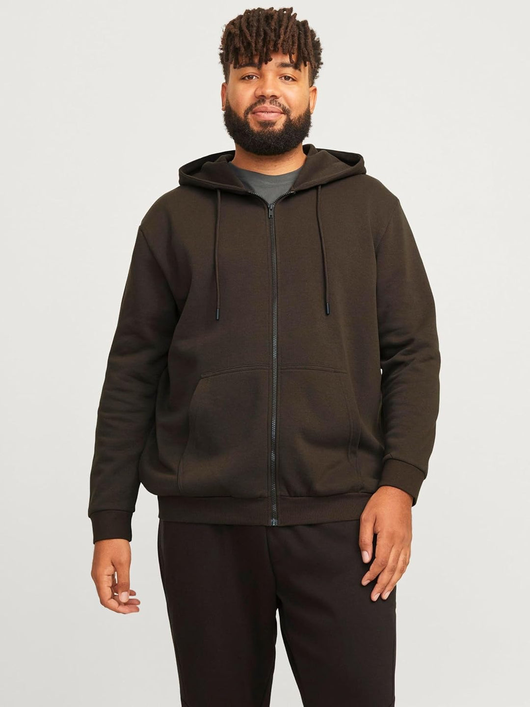 JACK & JONES Regular Fit Kapuzenjacke Hoodie mit Reissverschluss Uni Zip Pullover Sweater JJEBRADLEY