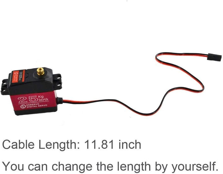 YUNIQUE DEUTSCHLAND Full Metal DS3225 Digital Servomotor 25KG Servo für LKW, Radfahrer 25T für Rennw