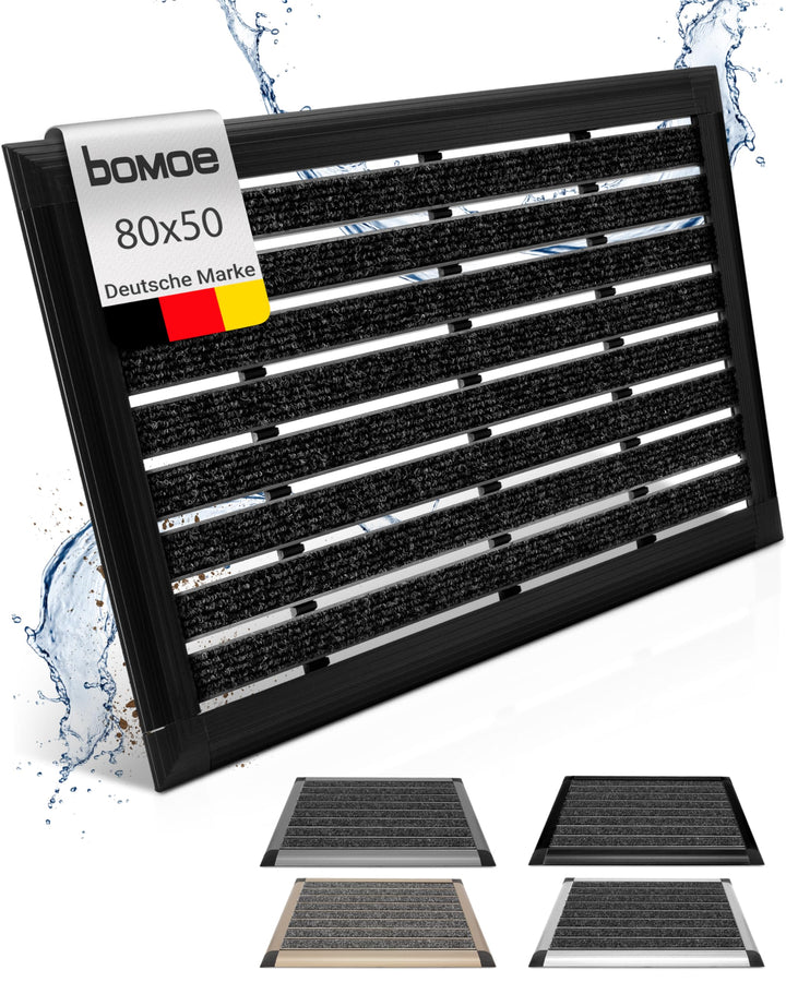 bomoe Fussabtreter Aussenbereich Alu Fussmatte 50x80 cm AluGant Haustür Fussabtreter Aussen Schuhabs
