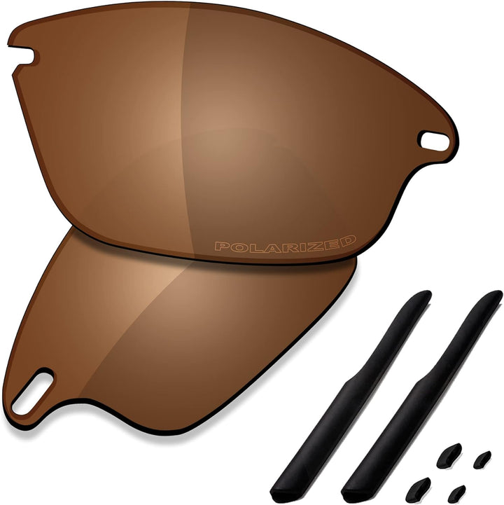 Saucer Premium Ersatzgläser für Oakley Fast Jacket OO9097 Sonnenbrillen High Definition - Amber Brow