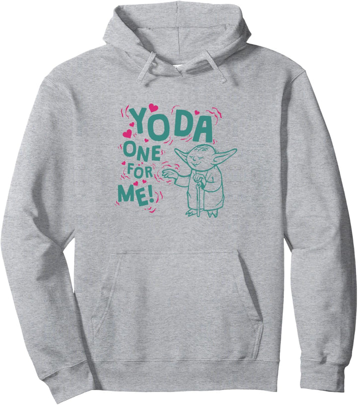 Star Wars Valentine's Day Yoda One For Me V6 Pullover Hoodie