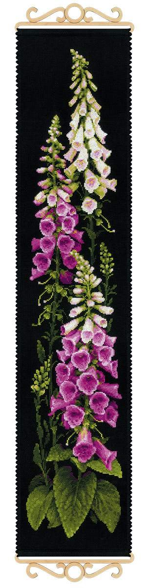Riolis Foxgloves Cross Stitch Kit, Baumwolle, Multi-Color, 19 X 90 X 0,1 cm